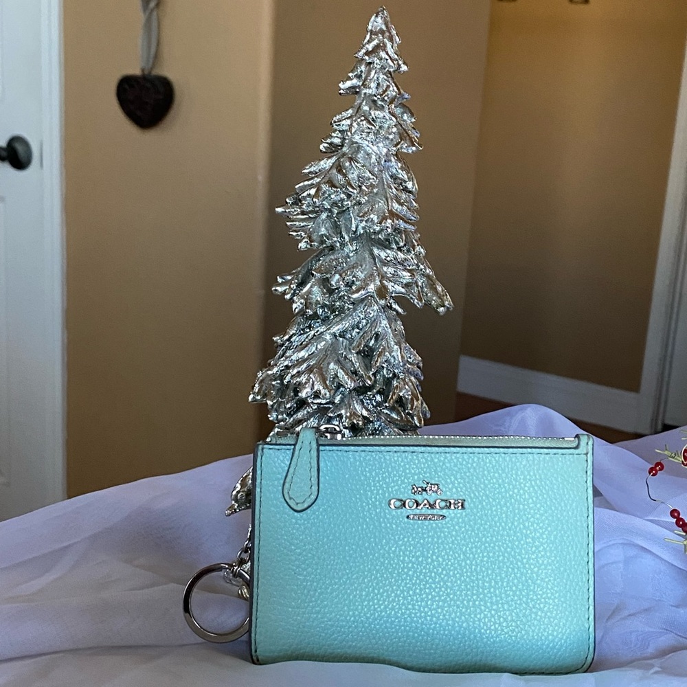 Coach Small Wristlet w/Inner Divider Dual Corner Single Zip w/Keychain